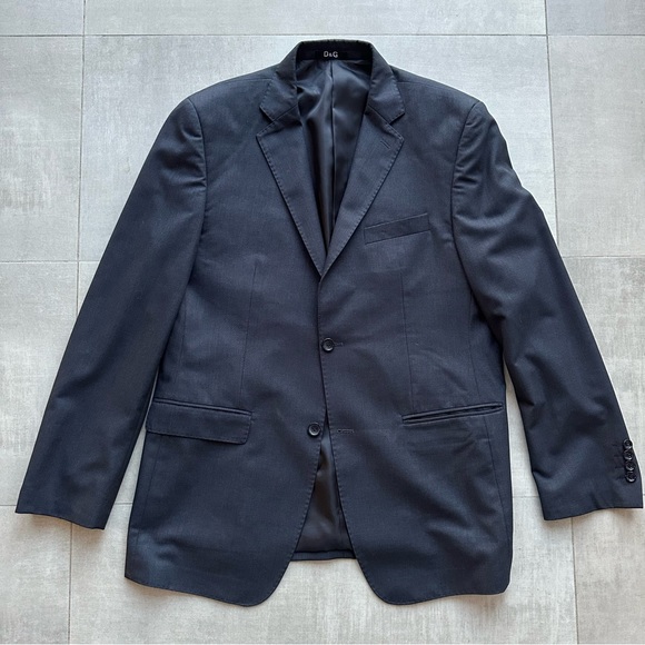 DOLCE & GABBANA Luxurious Charcoal Check Sport Coat - 42R - Picture 6 of 13